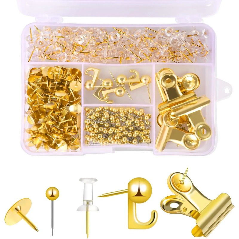 Binder Clip Assorted - 310 szt. Zestaw szpilki papier do